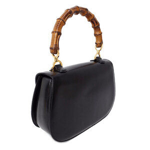 Gucci Shoulder Top Handle Bag Handbag Bamboo Leather